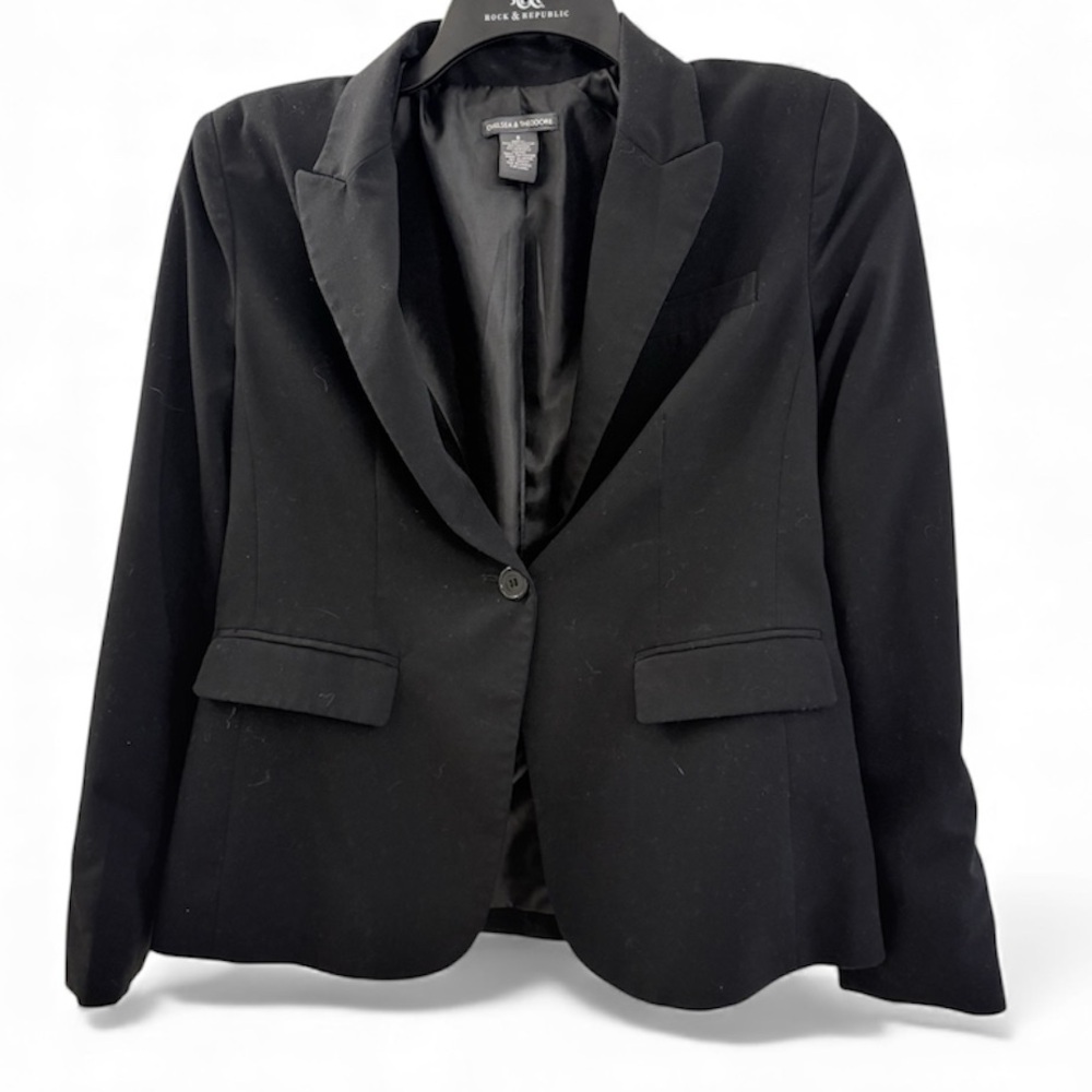 Chelsea & Theodore Black Blazer Size 6 - Picture 1 of 7